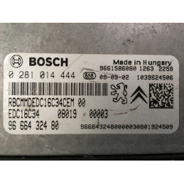 ECU MOTOR BOSCH EDC16C34-5.90 0281014444 PSA 9666432480