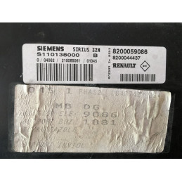 ECU SIEMENS SIRIUS 32N S110138000B RENAULT MEGANE I 1.6i 8200059086 8200044437 - / SW 8200092142 - CON INMOVILIZADOR ANULADO