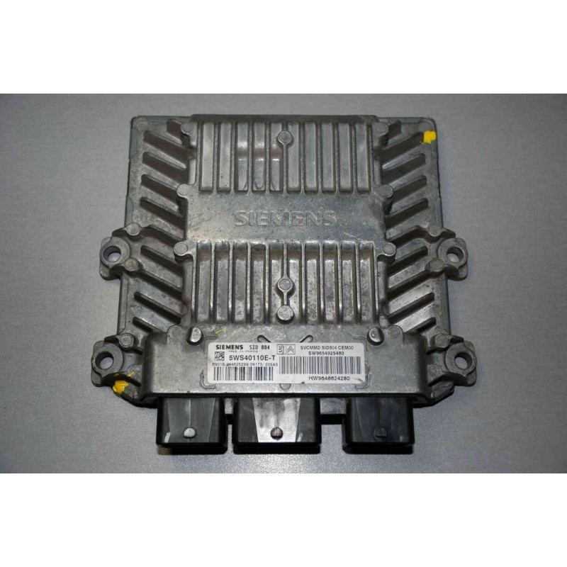 ENGINE ECU SIEMENS SID 804 5WS40110E-T PSA HW 9648624280 SW 9654925480 - WITH DISABLED IMMOBILIZER (IMMO OFF)