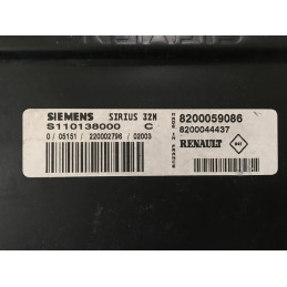 ECU MOTOR SIEMENS SIRIUS 32N S110138000C RENAULT 8200059086 8200044437