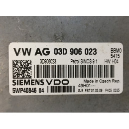 ECU MOTOR SIEMENS VDO SIMOS 9.1 5WP4084604 VAG 03D906026