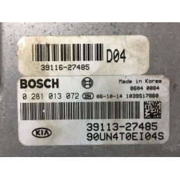 ECU MOTOR BOSCH EDC16C39-5.41 0281013072 KIA 39113-27485