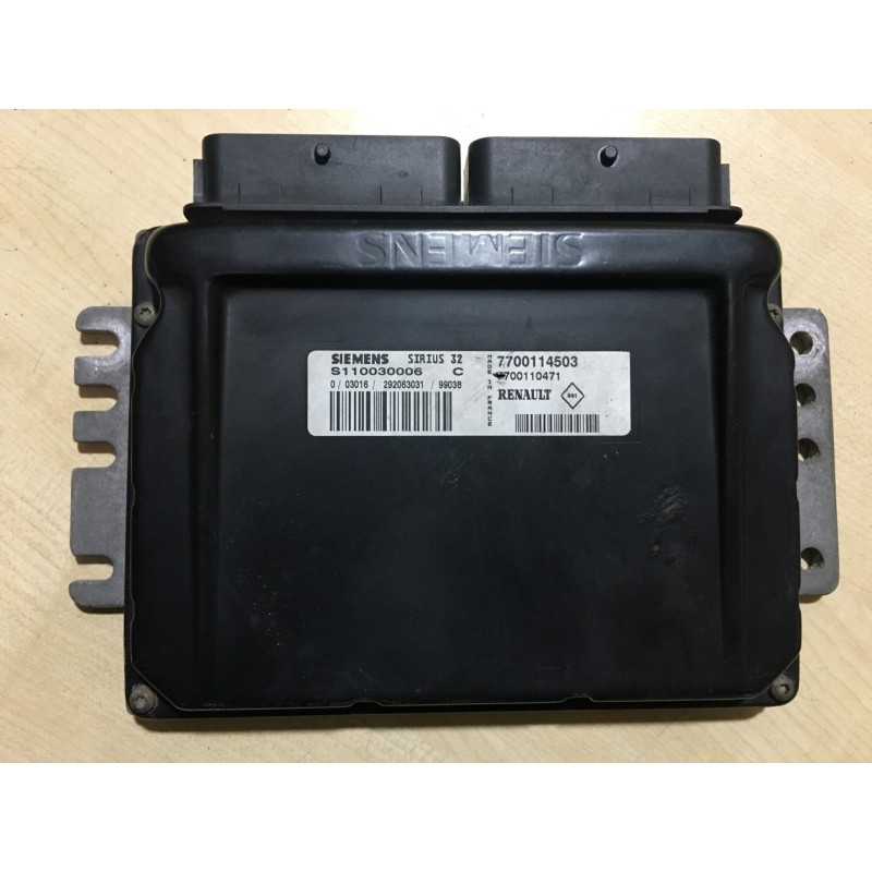 ECU MOTOR SIEMENS SIRIUS 32 S110030006C RENAULT 7700114503 7700110471