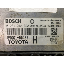 ECU MOTOR BOSCH EDC16C10 0281012322 TOYOTA 89661-0D450