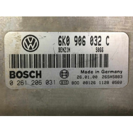ECU BOSCH ME7.5.10 0261206031 SEAT IBIZA II / CORDOBA I (6K) 1.4i 60CV AKK 6K0906032C / SW S066 - 1037352066 - CON INMO ANULADO