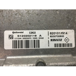 ECU CONTINENTAL SIM32 S120202119A RENAULT TWINGO II 1.6i RS 98KW 133CV 8200700600 8201011914 / SW 8201106423 / CON INMO ANULADO