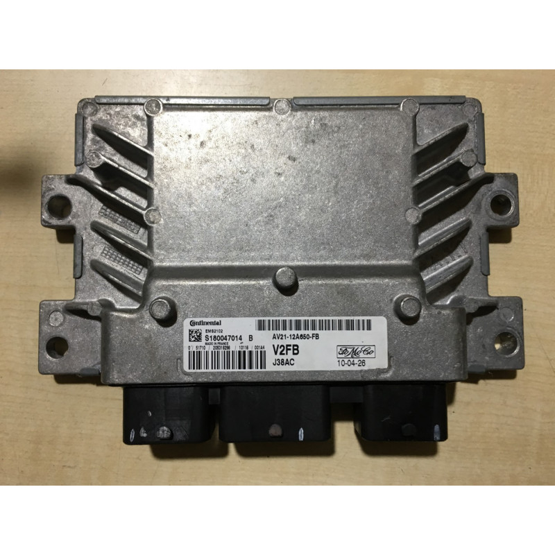 ENGINE ECU CONTINENTAL EMS2102 S180047014B FORD AV21-12A650-FB V2FB