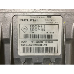 ECU MOTOR DELPHI DDCR R0410B024B RENAULT 8200334419 8200374152