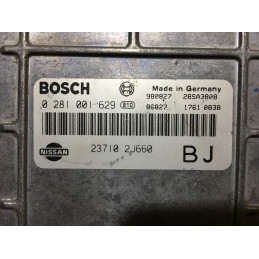 ECU MOTOR BOSCH EDCMSA15.5-7.12 0281001629 NISSAN PRIMERA II (P11) 2.0 TD 66KW 90CV 237102J660 BJ - CON INMOVILIZADOR ANULADO