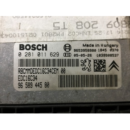 ECU MOTOR BOSCH EDC16C34-2.10 0281011629 PSA 9658944580