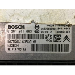 ECU MOTOR BOSCH EDC16C34-2.10 0281011863 PSA 9661377280