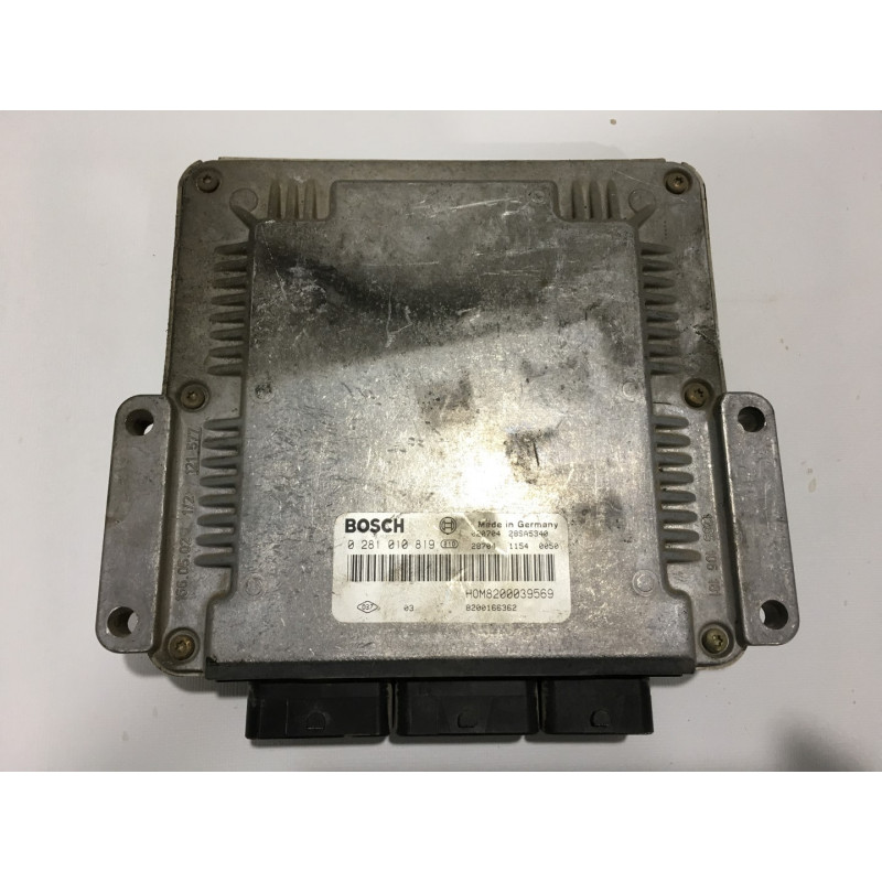 ECU BOSCH EDC15C3-4.13 0281010819 RENAULT MEGANE I 1.9 DCI 102HP HOM8200039569 8200166362 / SW 1037367785 / WITH IMMO OFF