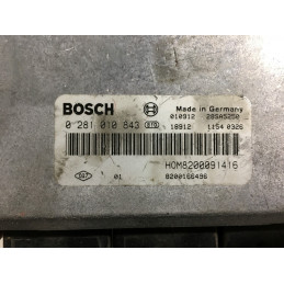 ECU BOSCH EDC15C3-4.13 0281010843 RENAULT SCENIC I RX4 1.9 DCI HOM8200091416 8200166496 / SW 1037362625 / CON INMO ANULADO