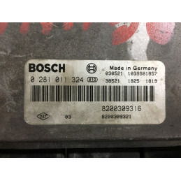 ECU BOSCH EDC15C3-4.13 0281011324 RENAULT LAGUNA II 1.9 DCI 120CV 8200309316 8200309321 / SW 1037367346 / CON INMO ANULADO