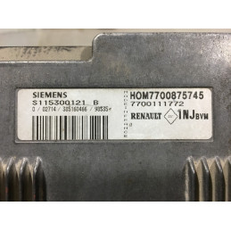 ECU MOTOR SIEMENS FENIX 5 S115300121B RENAULT HOM7700875745 7700111772