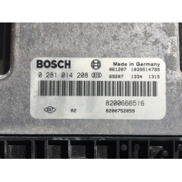 ECU MOTOR BOSCH EDC16CP33-6.1 0281014208 RENAULT 8200752059 8200666516