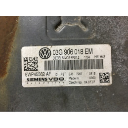 ECU SIEMENS VDO SIMOS PPD1.2 5WP45562AF VW PASSAT V (3C) 2.0 TDI 170CV 03G906018EM