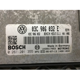 ECU MOTOR BOSCH MED17.5.1 0261201355 VAG 03C906032E