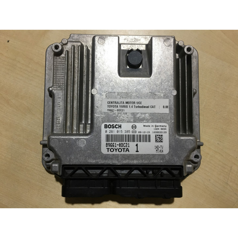 ECU MOTOR BOSCH EDC17CP07-6.21 0281015385 TOYOTA 89661-0DC21