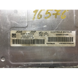 ECU MOTOR JOHNSON CONTROLS J34P 21585694-3 A0 PSA HW 9655883280 SW 9661474280