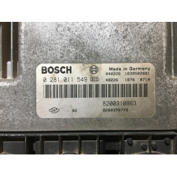 ECU MOTOR BOSCH EDC16C3-10.22 0281011549 RENAULT 8200310863 8200370779