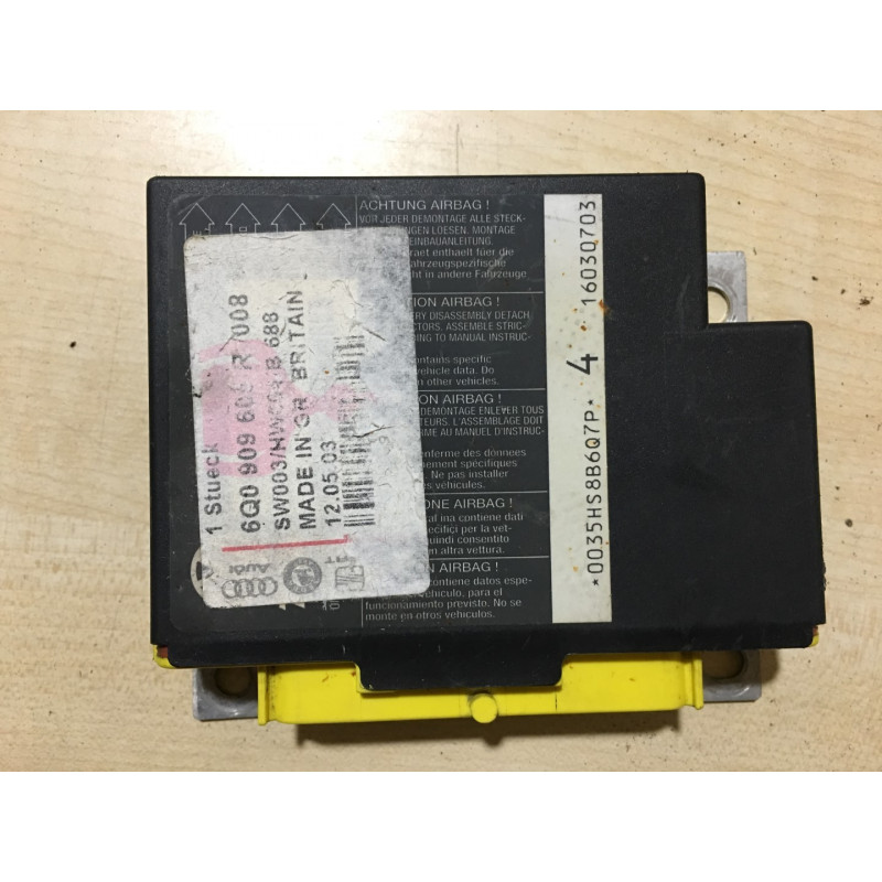 AIRBAG ECU TRW 331295 VAG 6Q0909605R INDEX08 AIRBAG ECU TRW 331295 VAG 6Q0909605R INDEX08
