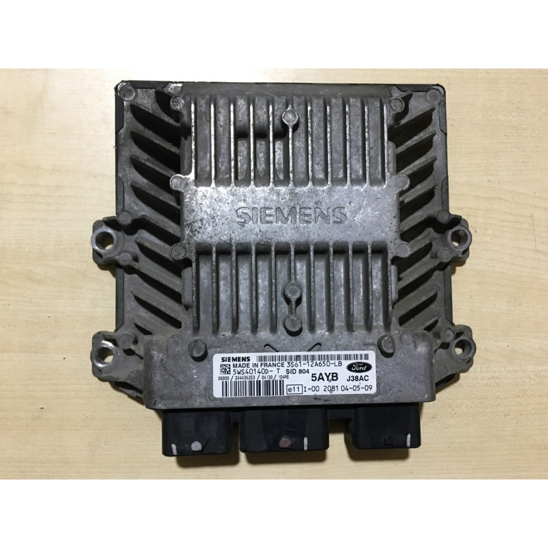 ENGINE ECU SIEMENS SID 804 5WS40140D-T FORD FIESTA V 1.4 TDCI 50KW 68HP 3S61-12A650-LB 5AYB ENGINE ECU SIEMENS SID 804 5WS40140D-T FORD FIESTA V 1.4 TDCI 50KW 68HP 3S61-12A650-LB 5AYB