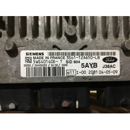 ENGINE ECU SIEMENS SID 804 5WS40140D-T FORD FIESTA V 1.4 TDCI 50KW 68HP 3S61-12A650-LB 5AYB