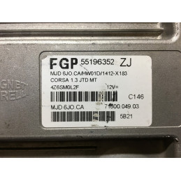 ECU MOTOR MAGNETI MARELLI MJD 6JO.CA 7160004903 OPEL 55196352 ZJ