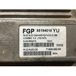 ENGINE ECU MAGNETI MARELLI MJD 6JO.C6 7160006205 OPEL 55194018 YU