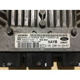 ENGINE ECU SIEMENS SID 804 5WS40140D-T FORD FIESTA V 1.4 TDCI 50KW 68HP 3S61-12A650-LB 5AYB