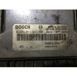 ECU MOTOR BOSCH EDC16C3-10.22 0281011549 RENAULT 8200310863 8200370779