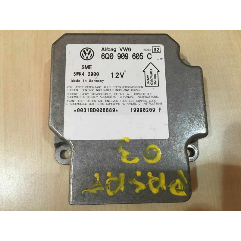 ECU AIRBAG SIEMENS 5WK42900 VAG 6Q0909605C INDEX02