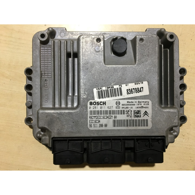 ECU MOTOR BOSCH EDC16C34-2.10 0281011627 PSA 9651128880