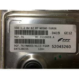 ECU MOTOR MAGNETI MARELLI 9GF.T6 BC.0153659.A FIAT 52045260