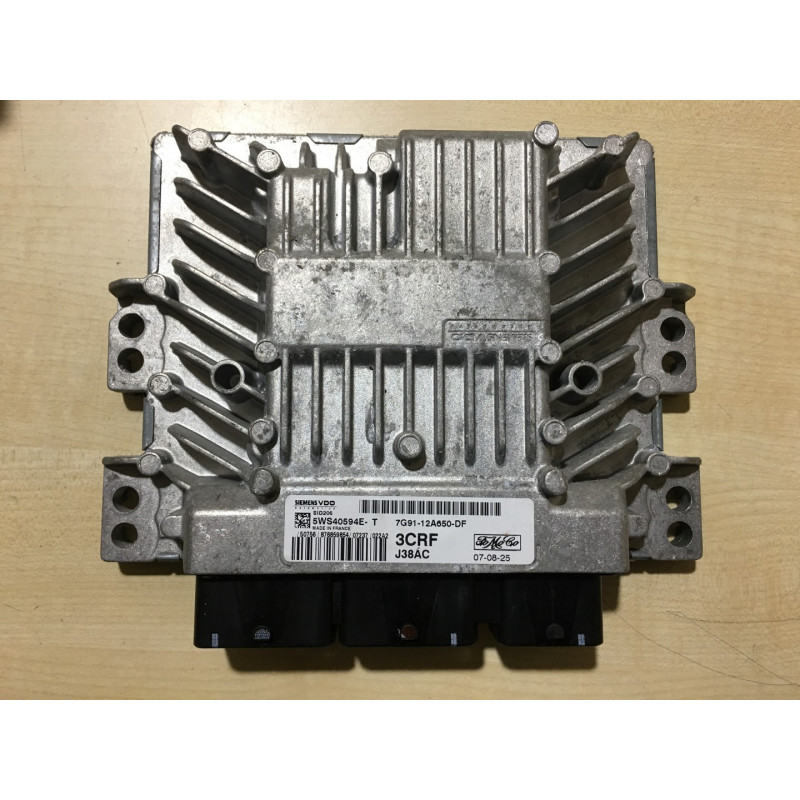 ECU MOTOR SIEMENS VDO SID 206 5WS40594E-T FORD 7G91-12A650-DF 3CRF