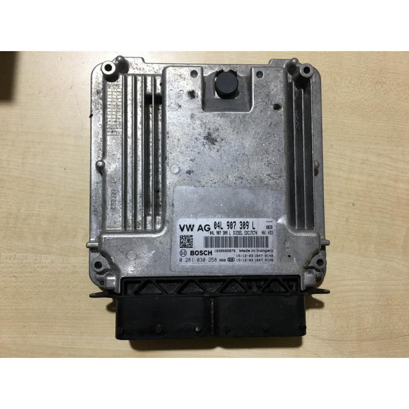 ENGINE ECU BOSCH EDC17C74-3.1 0281030258 AUDI A4 2.0 TDI 04L907309L / SW 04L906026A 1974 - 10SW005329