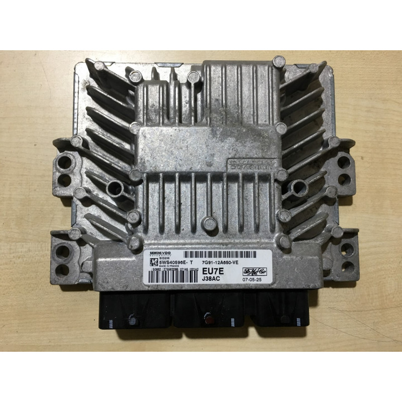 ECU MOTOR SIEMENS SID 206 5WS40596E-T FORD 7G91-12A650-VE EU7E