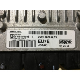 ECU MOTOR SIEMENS SID 206 5WS40596E-T FORD 7G91-12A650-VE EU7E