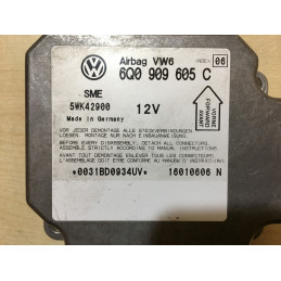 AIRBAG ECU SIEMENS 5WK42900 VAG 6Q0909605C INDEX06