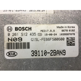 ECU MOTOR BOSCH MED17.9.8 0261S12435 KIA 39110-2BAN9