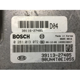 ENGINE ECU BOSCH EDC16C39-5.41 0281013072 KIA 39113-27485