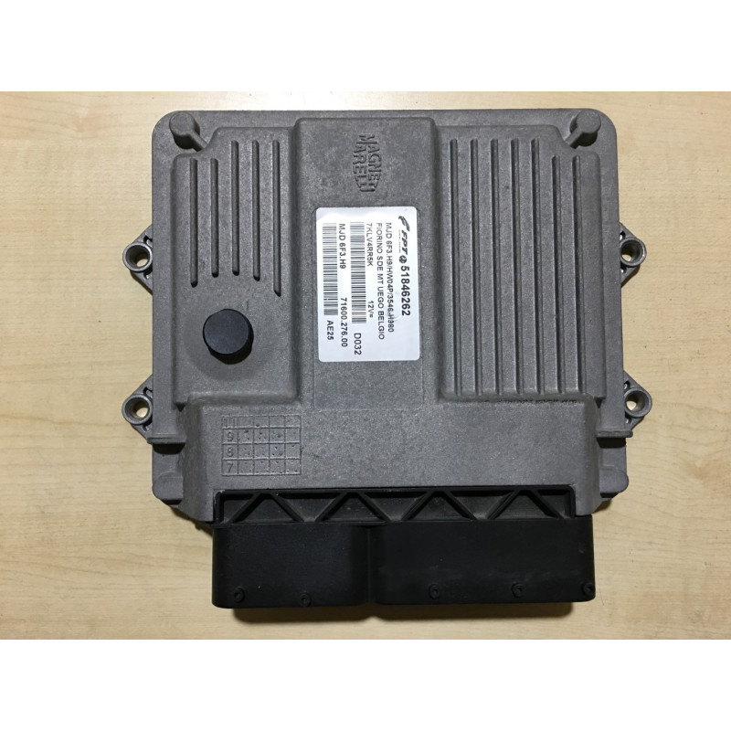 ECU MAGNETI MARELLI MJD 6F3.H9 71600.276.00 FIAT FIORINO 1.3 JTD 55KW 75CV 51846262 HW04P - CON INMOVILIZADOR ANULADO (IMMO OFF)