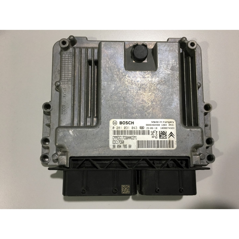 ENGINE ECU BOSCH EDC17C60-3.10 0281031043 PEUGEOT 308 1.6 HDI 88KW 120HP 9809478580 - WITH DISABLED IMMOBILIZER (IMMO OFF)
