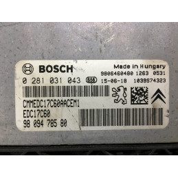 ECU MOTOR BOSCH EDC17C60-3.10 0281031043 PEUGEOT 308 1.6 HDI 88KW 120CV 9809478580 - CON INMOVILIZADOR ANULADO (INMO / IMMO OFF)