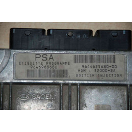 ECU SAGEM S2000-2A 21647431-0 PEUGEOT 206 I (T3) 1.4i 55KW 75HP HW 9644625680 SW 9646988680 - WITH DISABLED IMMOBILIZER