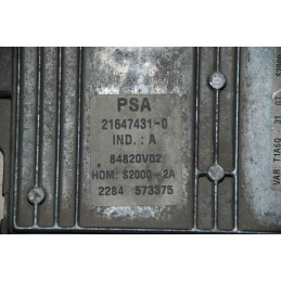 ECU SAGEM S2000-2A 21647431-0 PEUGEOT 206 I (T3) 1.4i 55KW 75HP HW 9644625680 SW 9646988680 - WITH DISABLED IMMOBILIZER