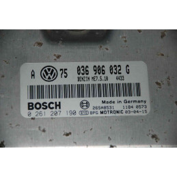 ECU BOSCH ME7.5.10 0261207190 VOLKSWAGEN GOLF IV (1J) 1.4i 55KW 75CV BCA 036906032G - CON INMOVILIZADOR ANULADO (IMMO OFF)