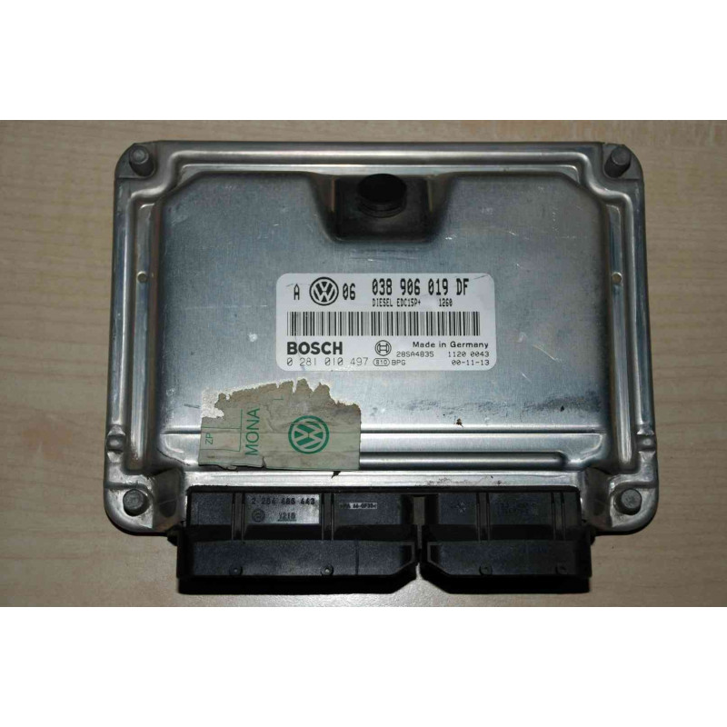 ECU BOSCH EDC15P+22.3.2 0281010497 VW GOLF IV 1.9 TDI 74KW 100CV 038906019DF / SW 1260 - 1037360447 / CON INMOVILIZADOR ANULADO ECU BOSCH EDC15P+22.3.2 0281010497 VW GOLF IV 1.9 TDI 74KW 100CV 038906019DF / SW 1260 - 1037360447 / CON INMOVILIZADOR ANULADO