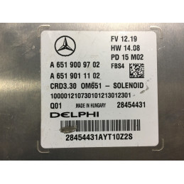 ECU MOTOR DELPHI CRD3.30 28454431 MERCEDES A6519009702 A6519011102